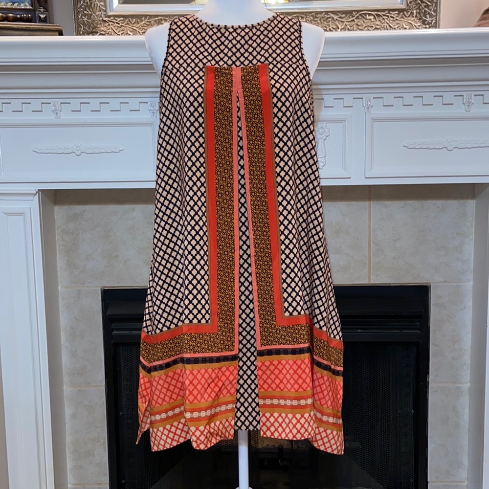 Muse Sleeveless Dress with Front and Back Pleat